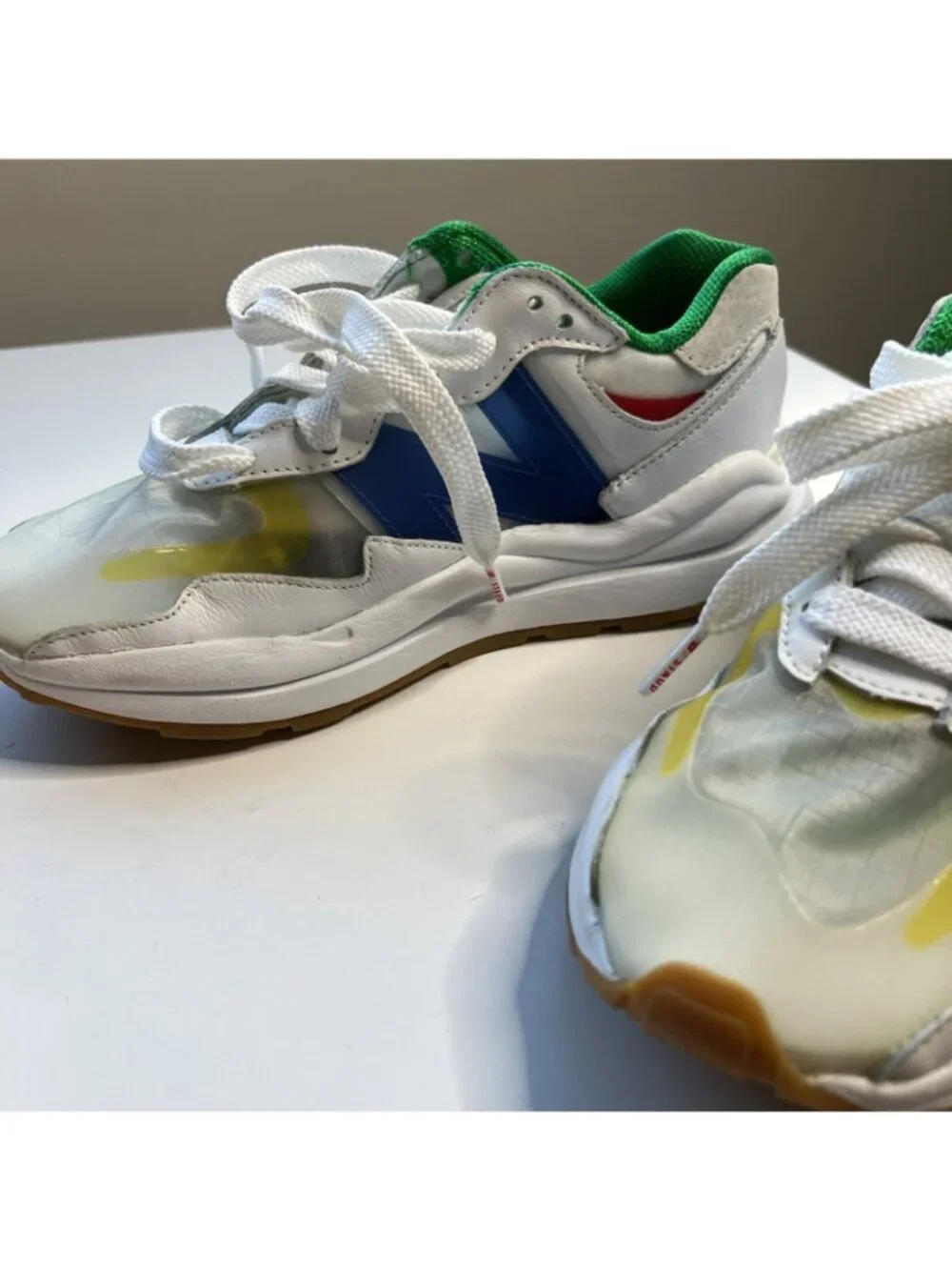 STAUD x New Balance 57/40 White Blue Quartz M5740SR NEW Mens 6 + 4 Lace Sets